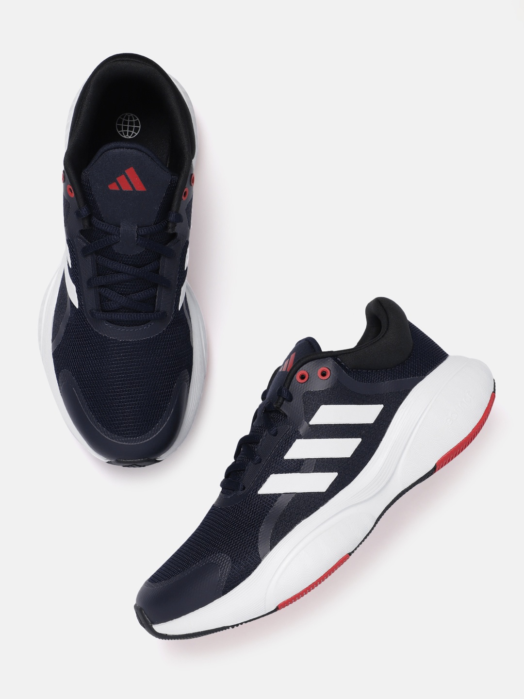 

ADIDAS Men Woven Design Response Running Shoes, Navy blue