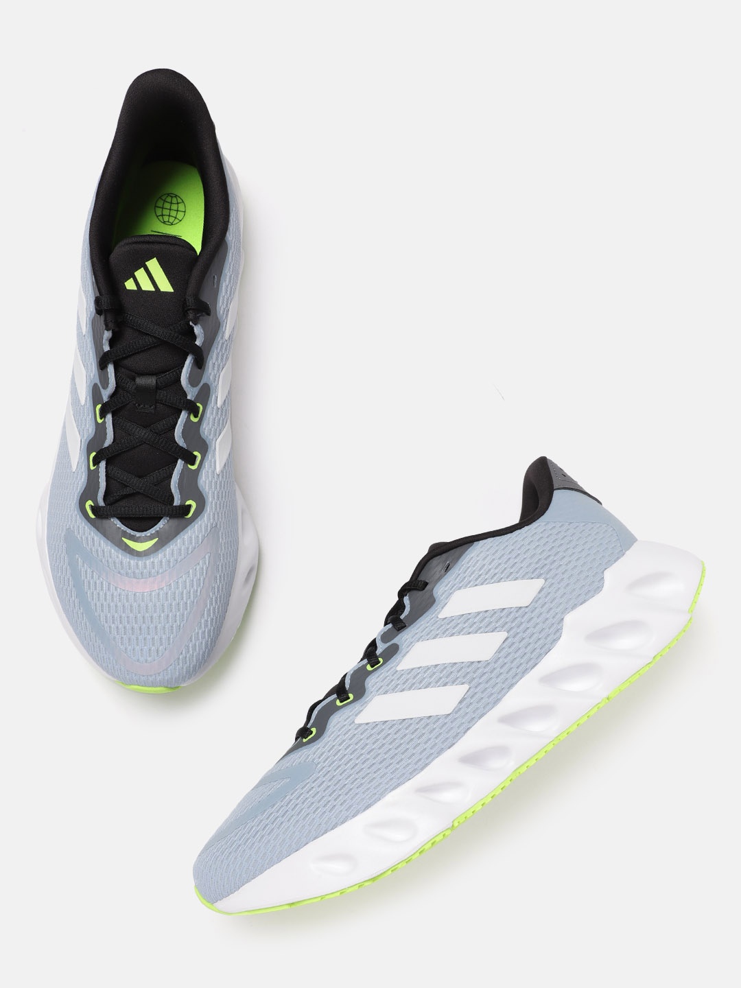 

ADIDAS Men Woven Design Switch Run Shoes, Blue
