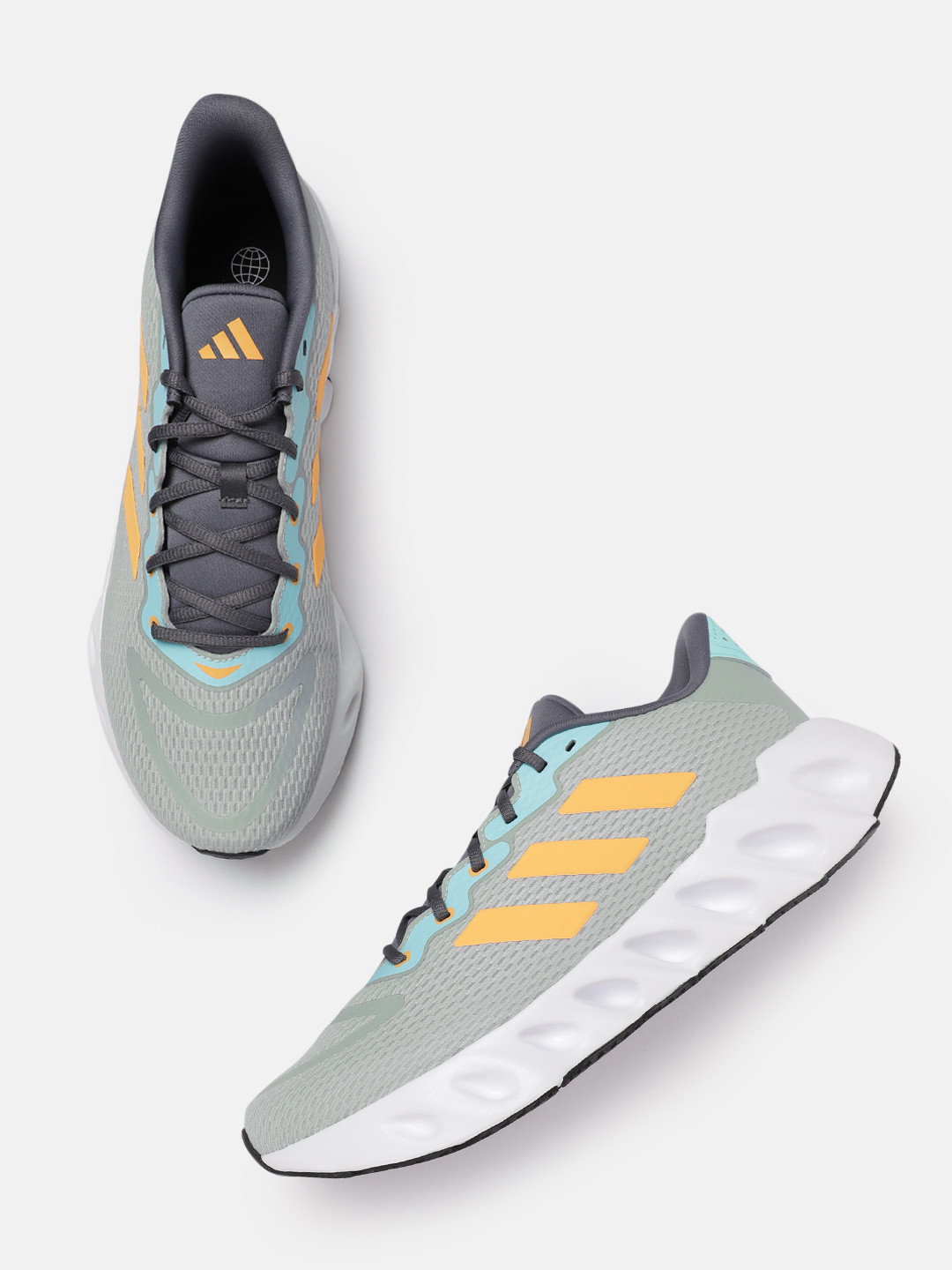 

ADIDAS Men Woven Design Switch Run Shoes, Grey