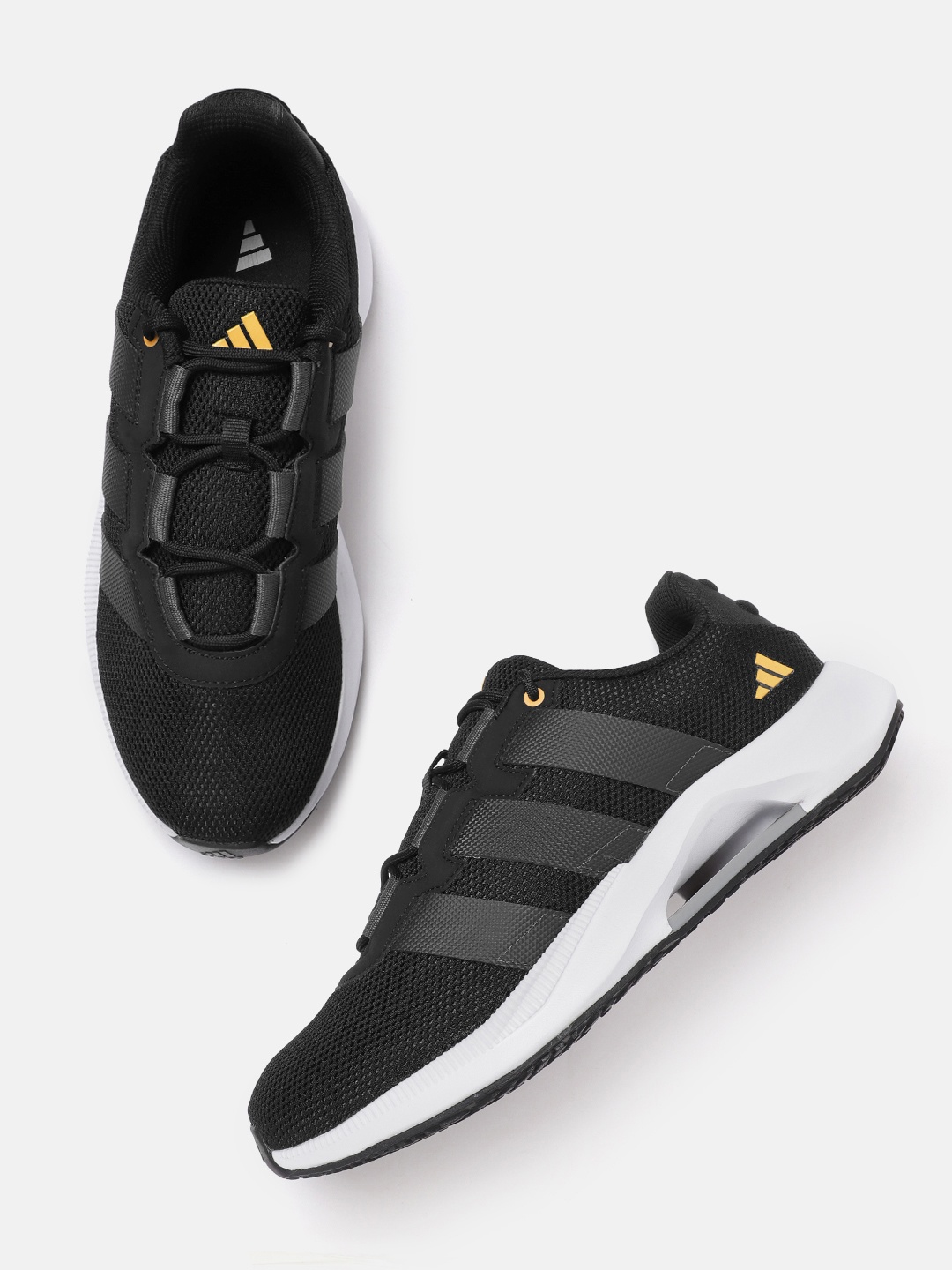 

ADIDAS Men Woven Design Fluxx Pace Running Shoes, Black