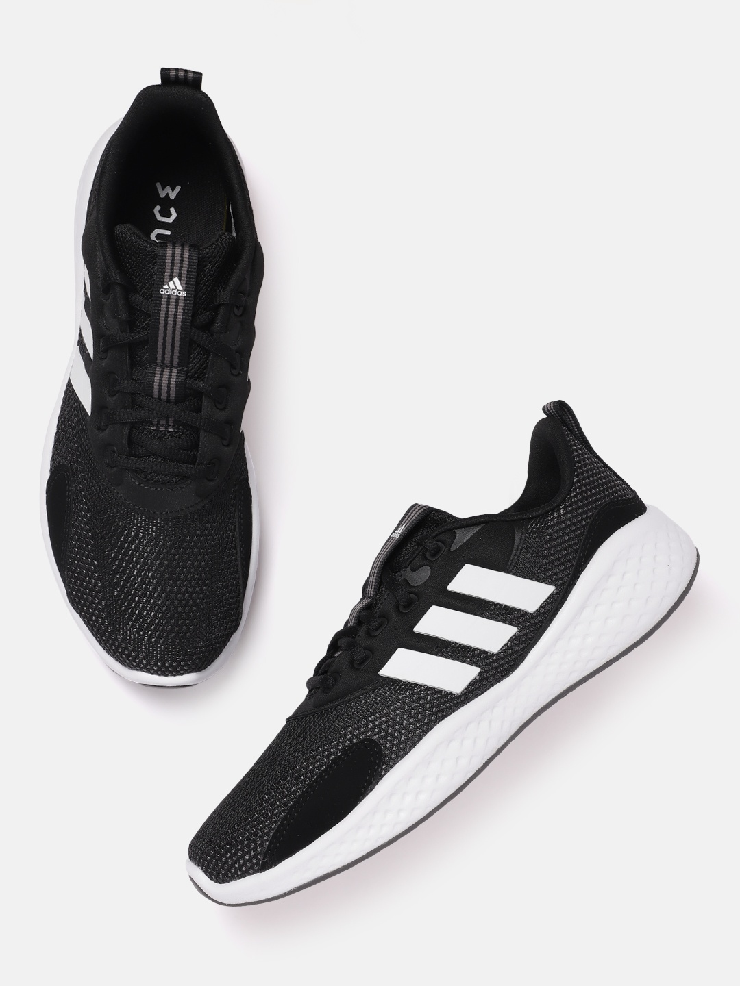 

ADIDAS Men Woven Design FluidFlow 3.0 Running Shoes, Black