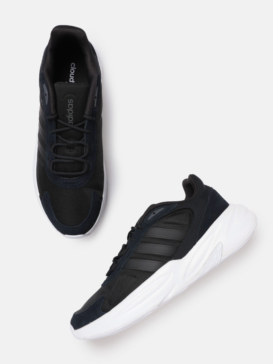 

ADIDAS Men Woven Design Cloudfoam Ozelle Running Shoes, Black