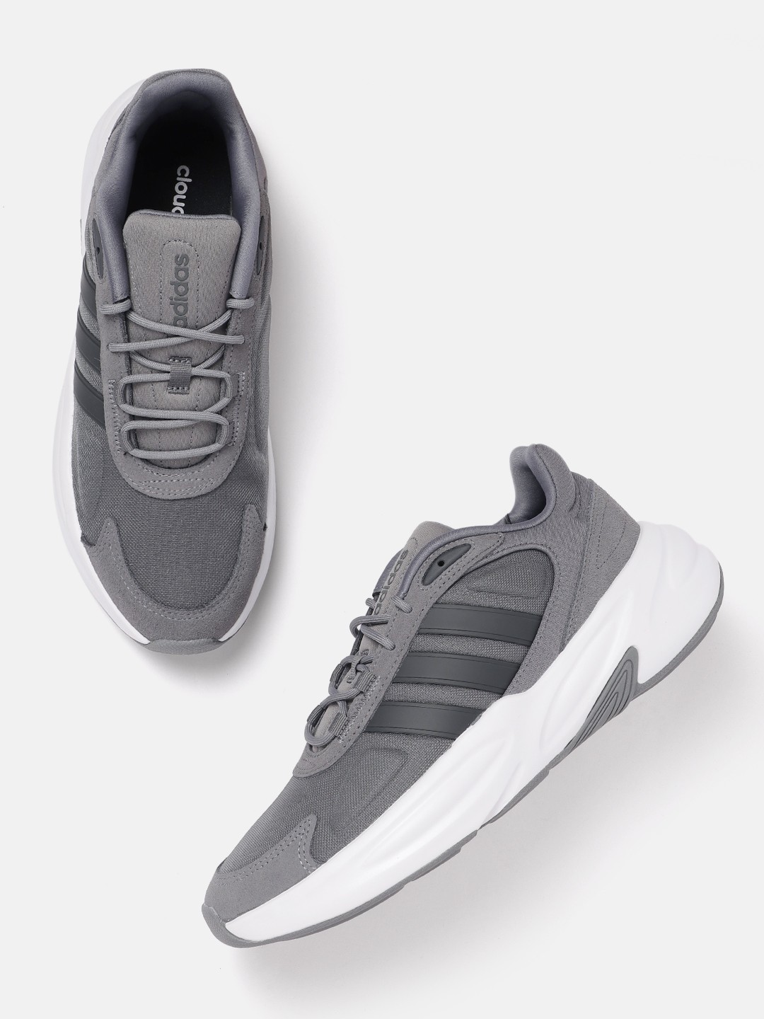 

ADIDAS Men Woven Design Ozelle Running Shoes, Grey