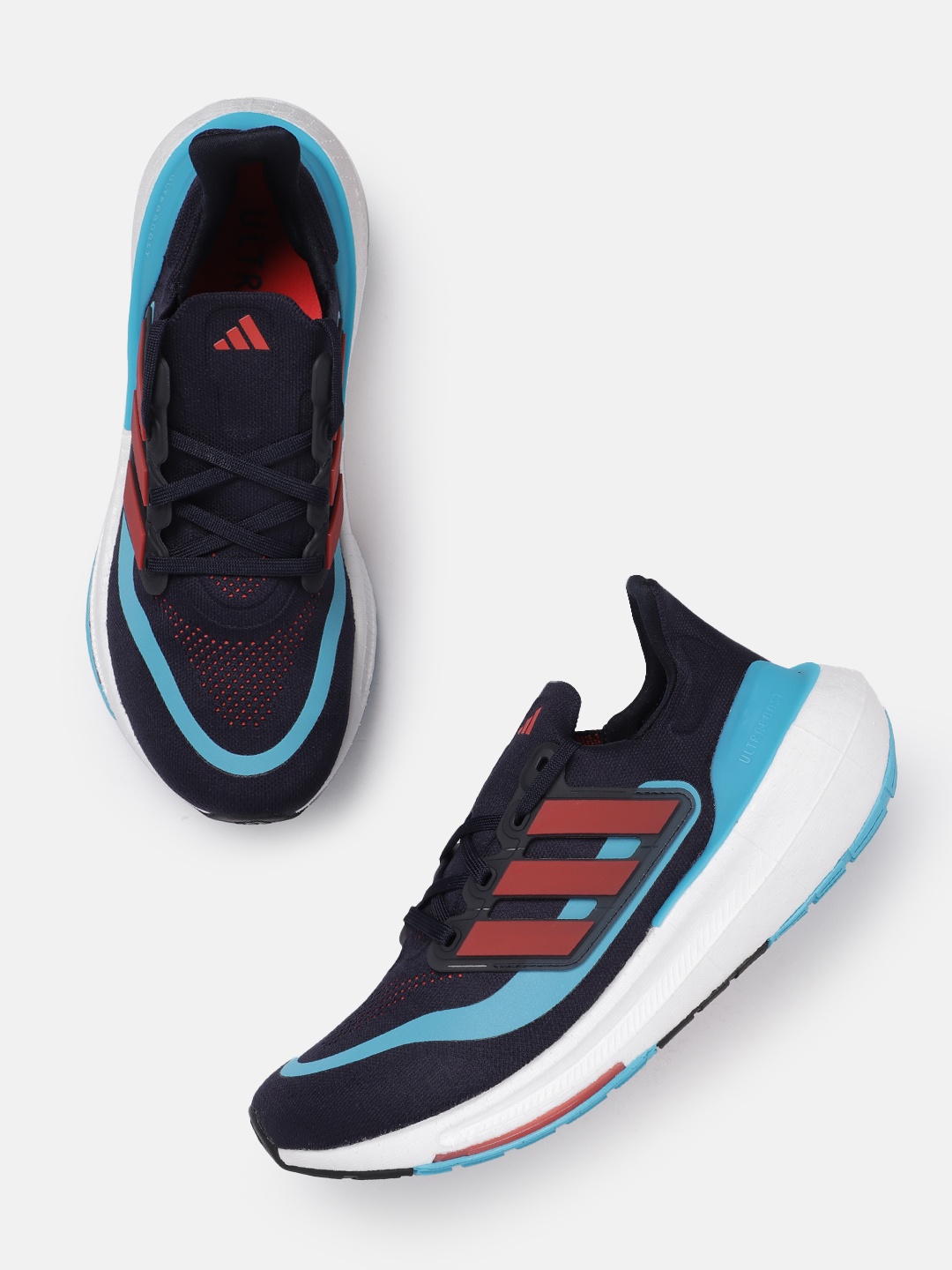 

ADIDAS Men Woven Design ULTRABOOST LIGHT Running Shoes, Navy blue