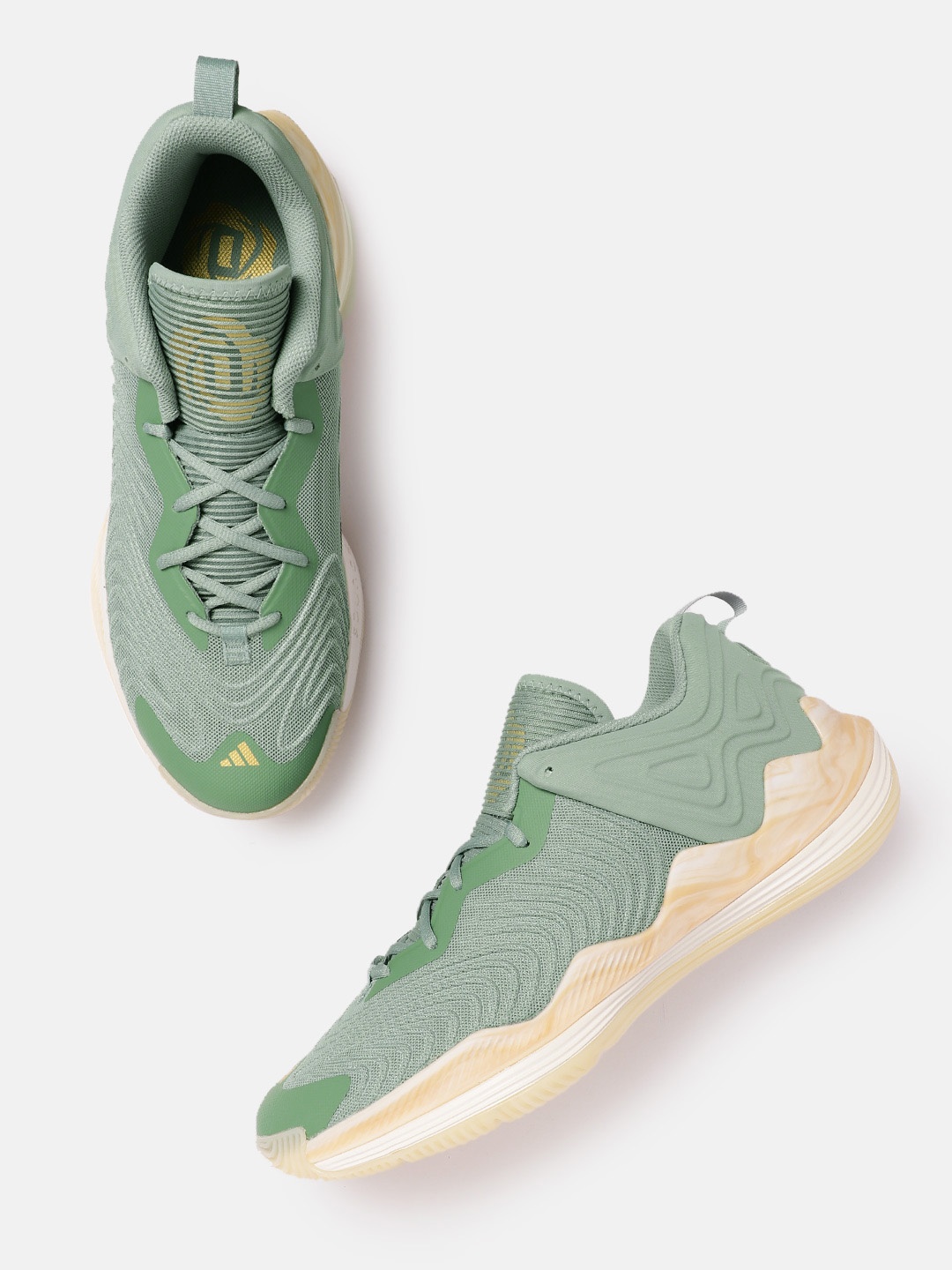 

ADIDAS Unisex D ROSE SON OF CHI III Basketball Shoes, Green