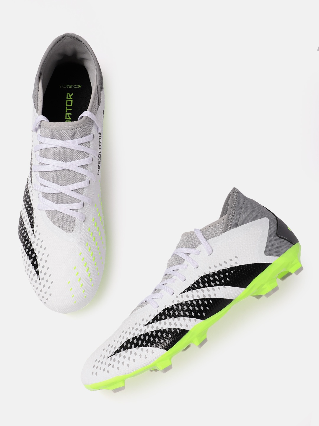 

ADIDAS Unisex Woven Design Predator Accuracy.3 Firm Ground Football Shoes, White