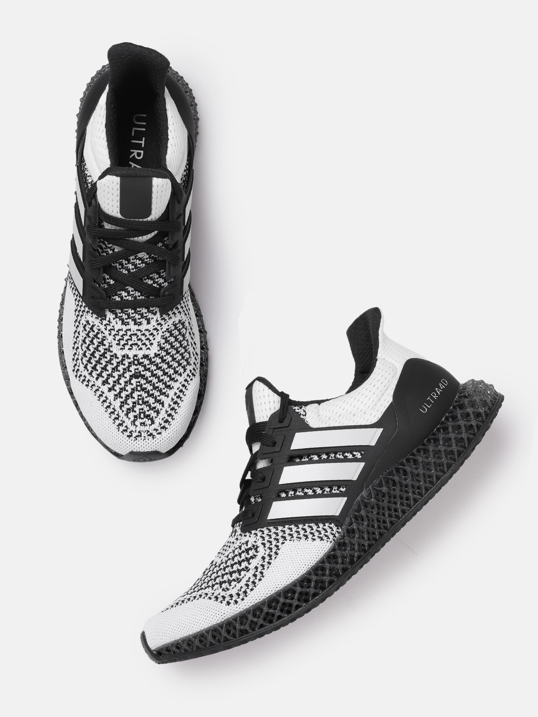 

ADIDAS Unisex Woven Design ULTRA 4D Running Shoes, Black
