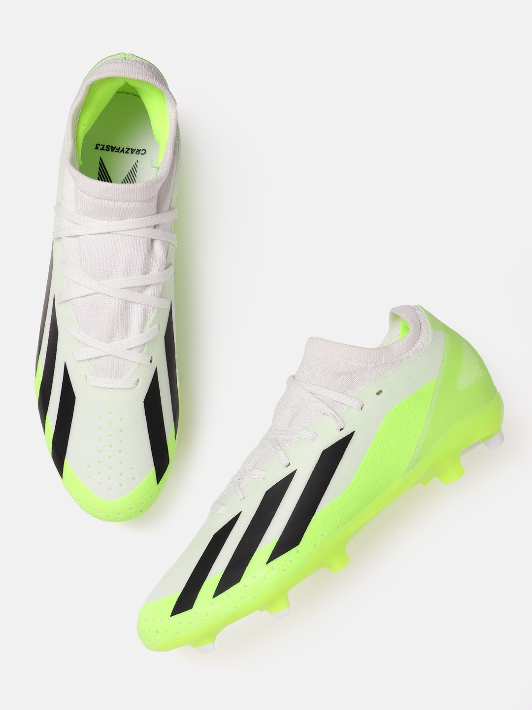 

ADIDAS Unisex Perforated X Crazyfast.3 Firm Grip Football Shoes, White