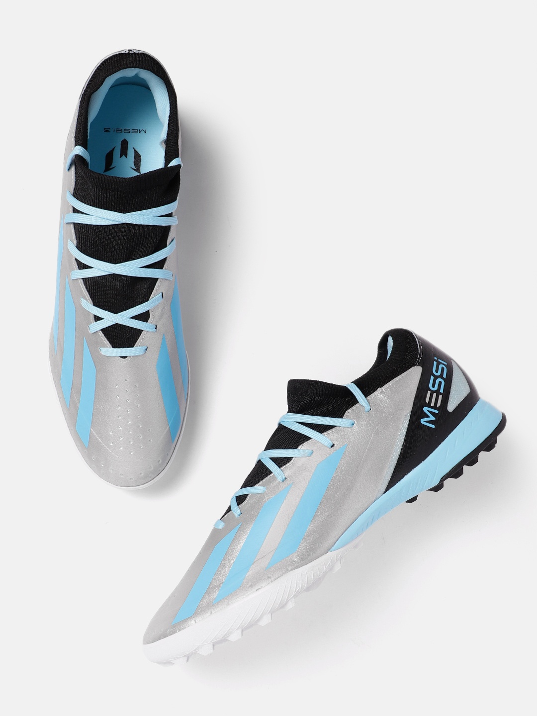 

ADIDAS Unisex X CRAZYFAST MESSI.3 TF Football Shoes, Silver