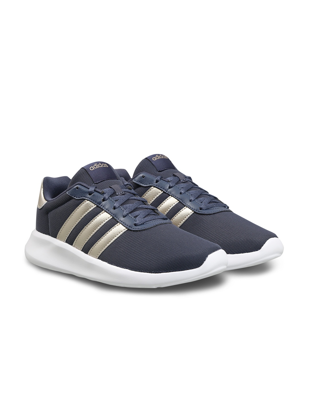 

ADIDAS Women Woven Design Lite Racer 3.0 Running Shoes with Striped Detail, Navy blue