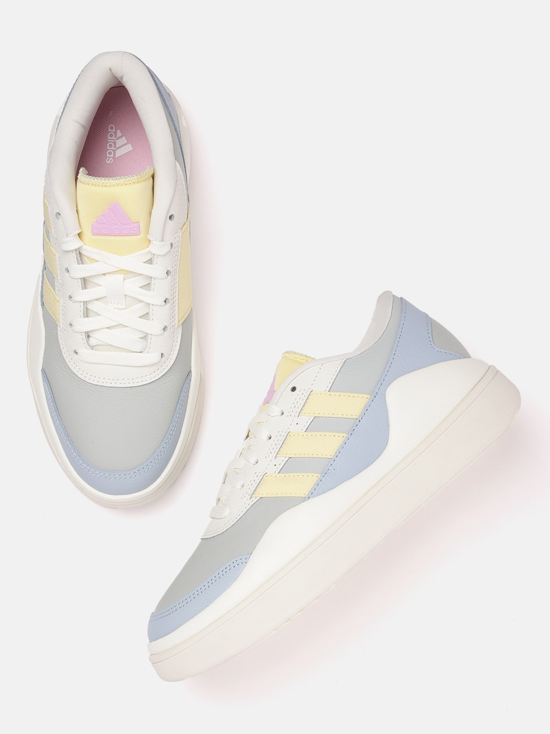 

ADIDAS Women Leather Colourblocked OSADE Tennis Shoes, White