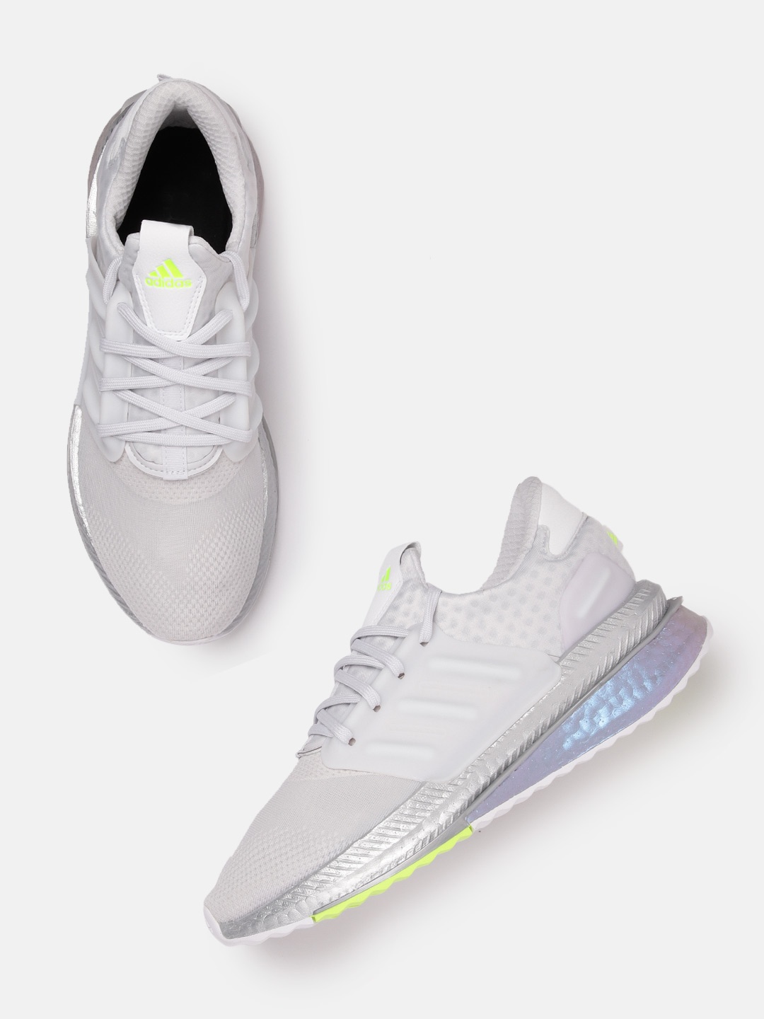 

ADIDAS Women Woven Design X_PLRBOOST Running Shoes, Grey