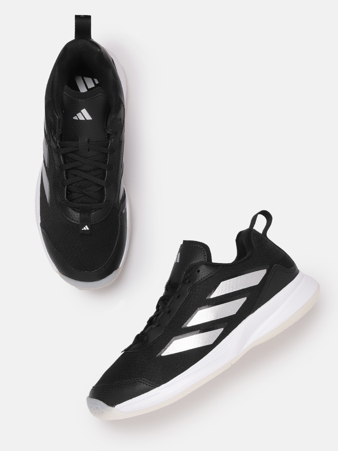 

ADIDAS Women Woven Design AVAFLASH LOW Tennis Shoes, Black