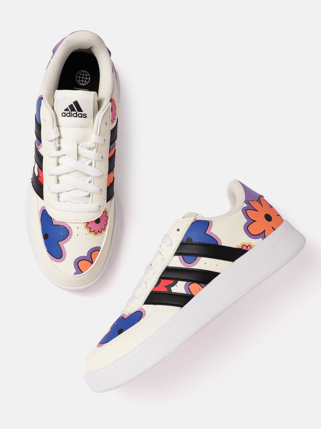 

ADIDAS Women Printed Breaknet 2.0 Tennis Shoes, Multi