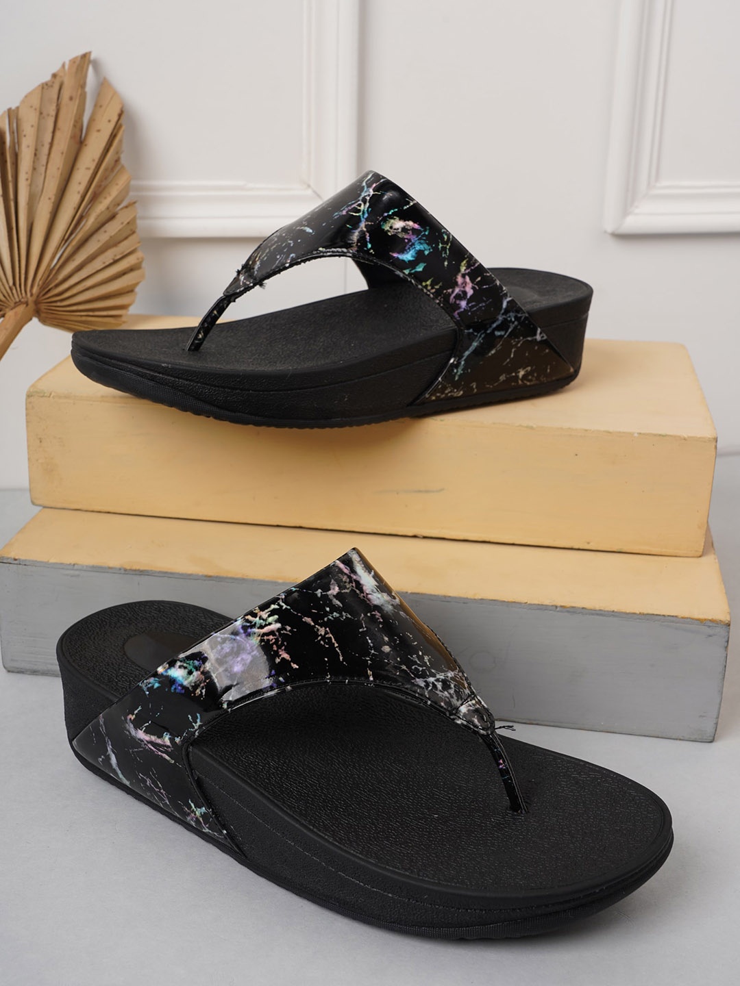

Walkfree Printed Comfort Heels, Black