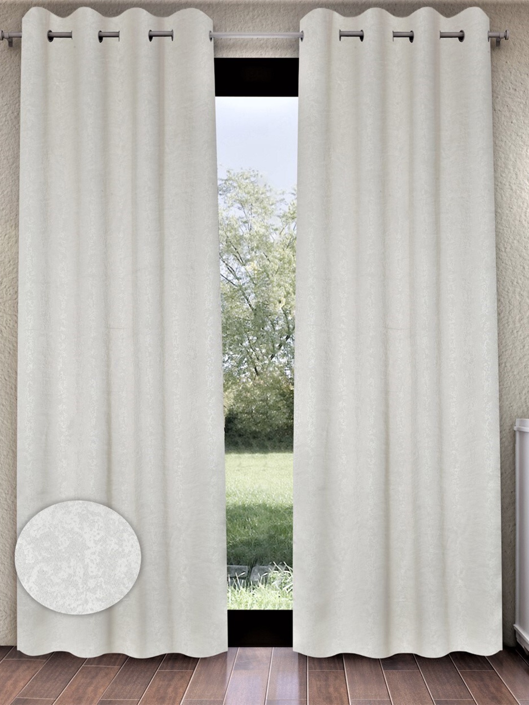 

Home Sizzler Cream 2 Pieces Door Curtain