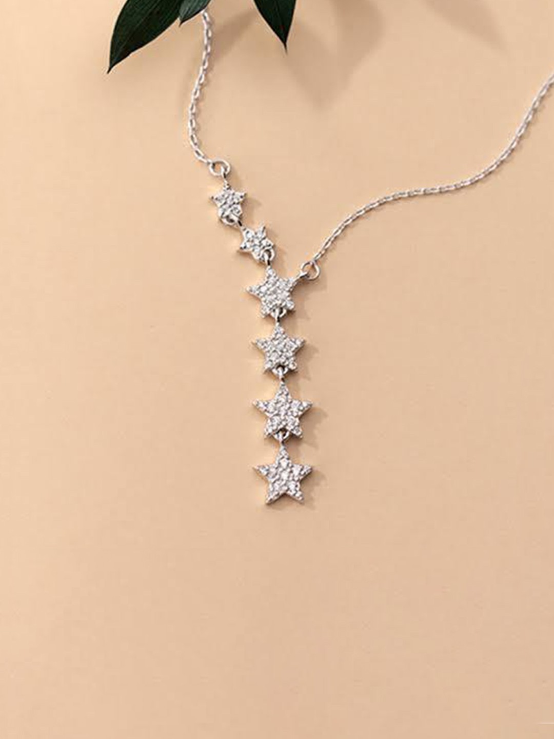 

LAFORWORD Sterling Silver Rhodium-Plated Brass Rhodium-Plated Choker Necklace