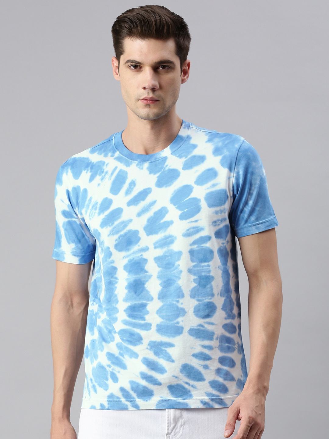 

Huetrap Men Tie & Dye Dyed T-shirt, White