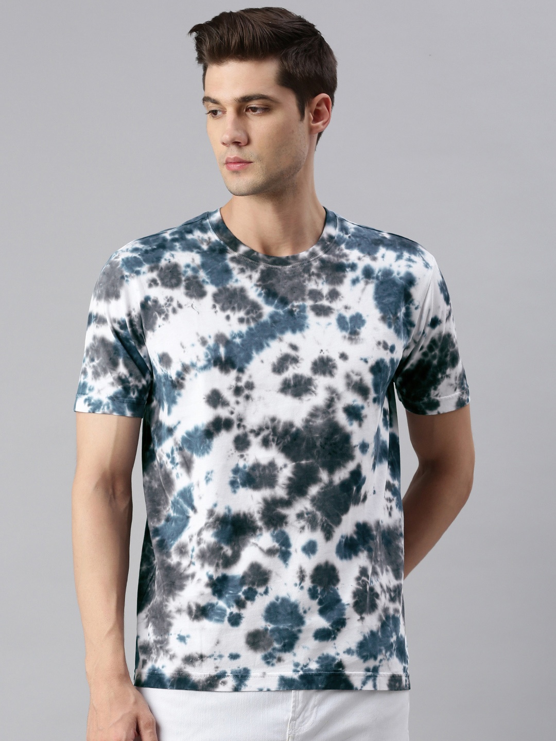 

Huetrap Men Tie & Dye Dyed T-shirt, White