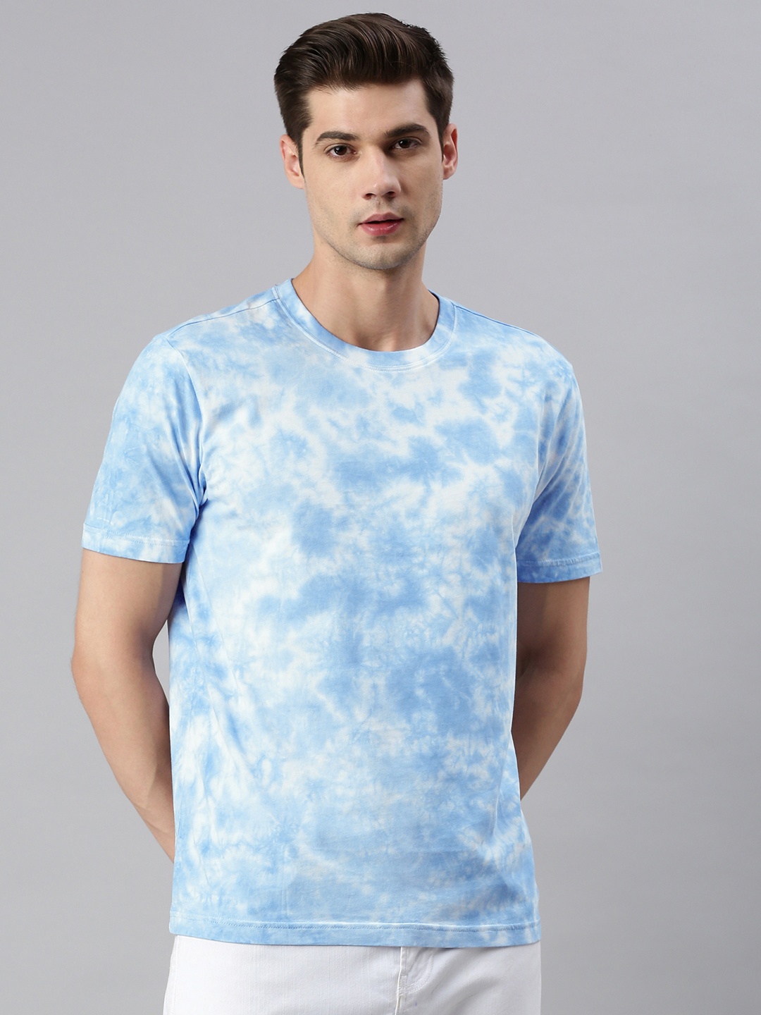 

Huetrap Men Tie & Dye Dyed T-shirt, White