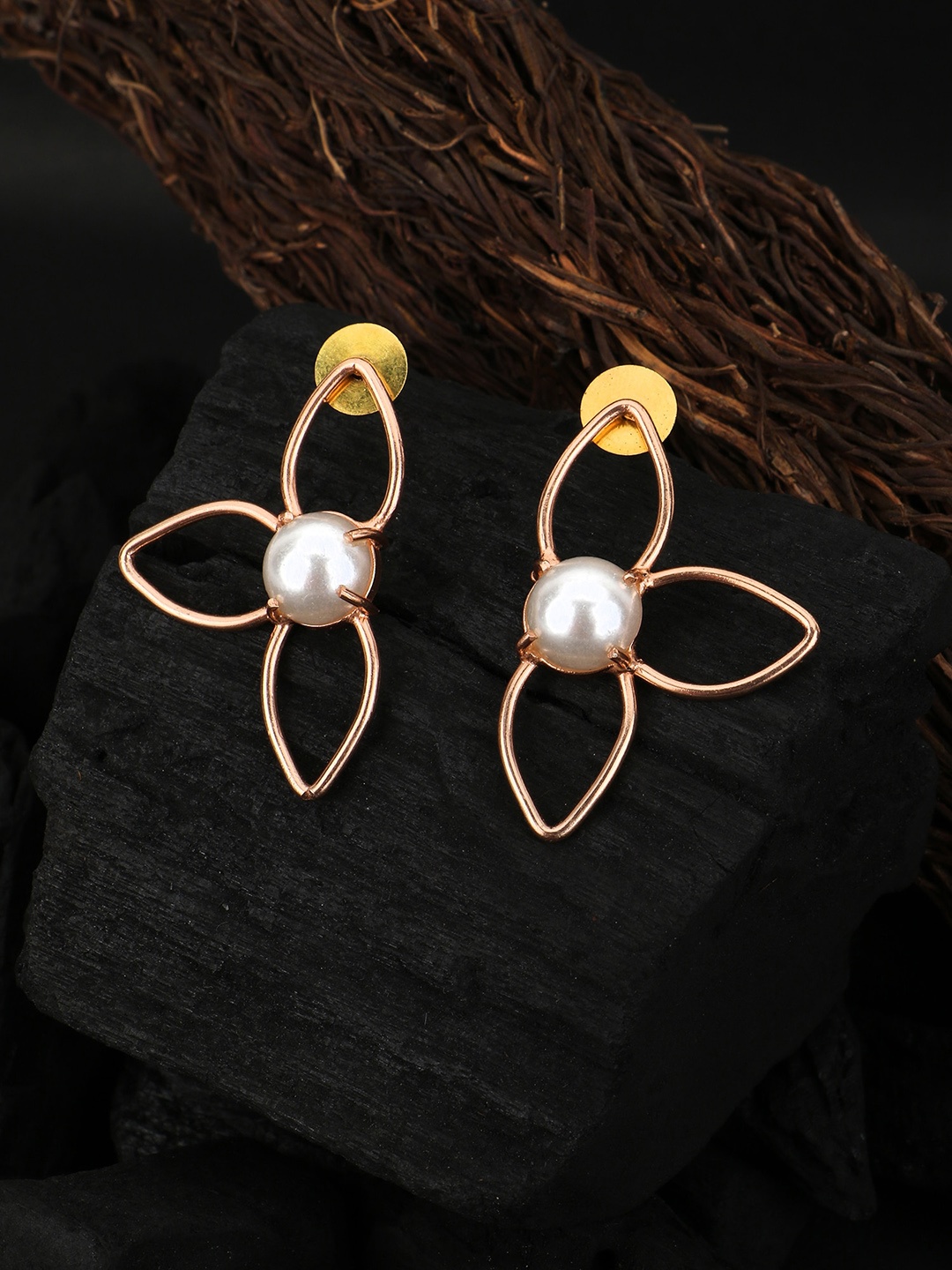 

Adwitiya Collection Gold-Plated Classic Studs Earrings