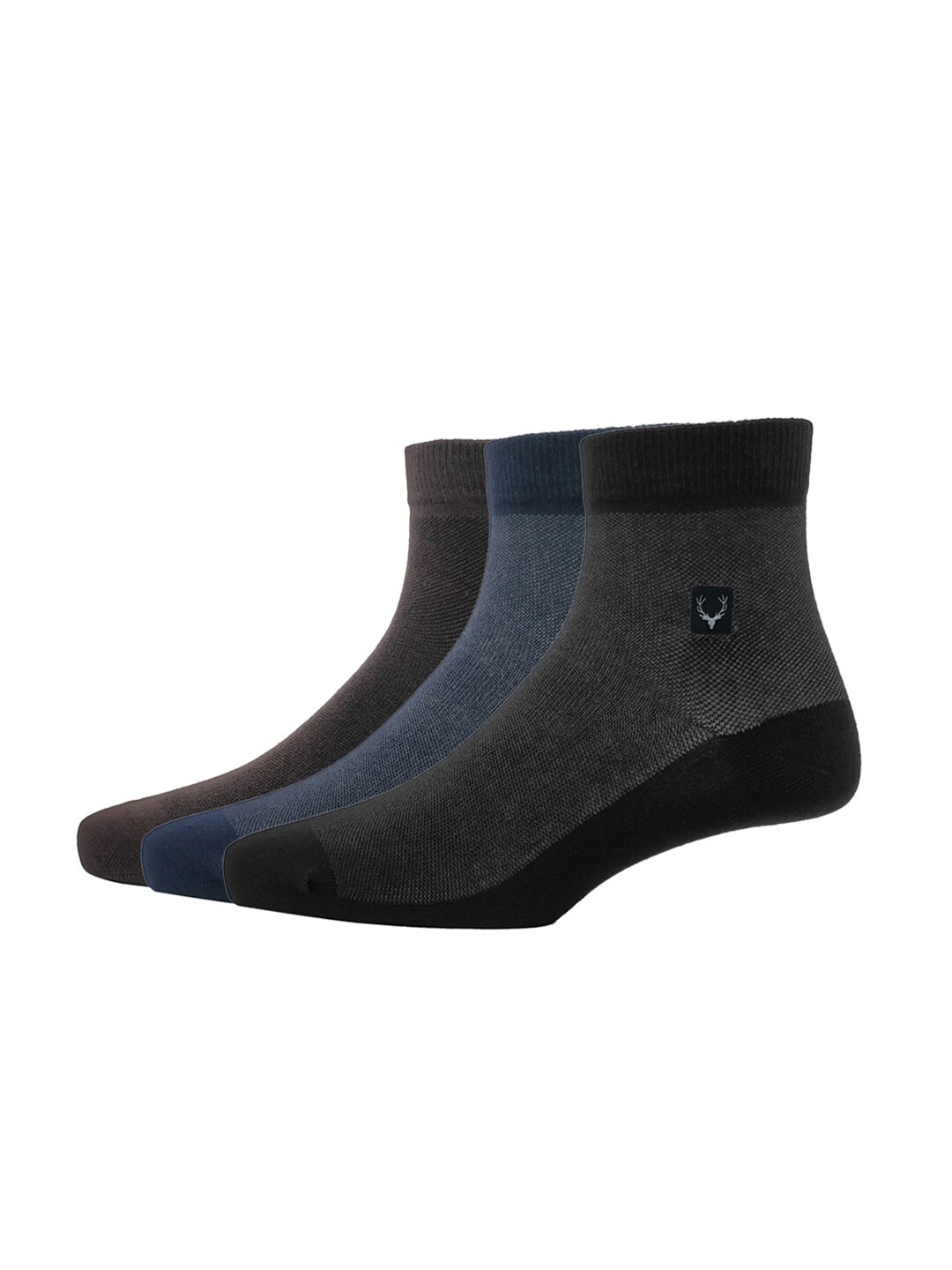 

Allen Solly Men Pack Of 3 Ankle Length Socks, Black