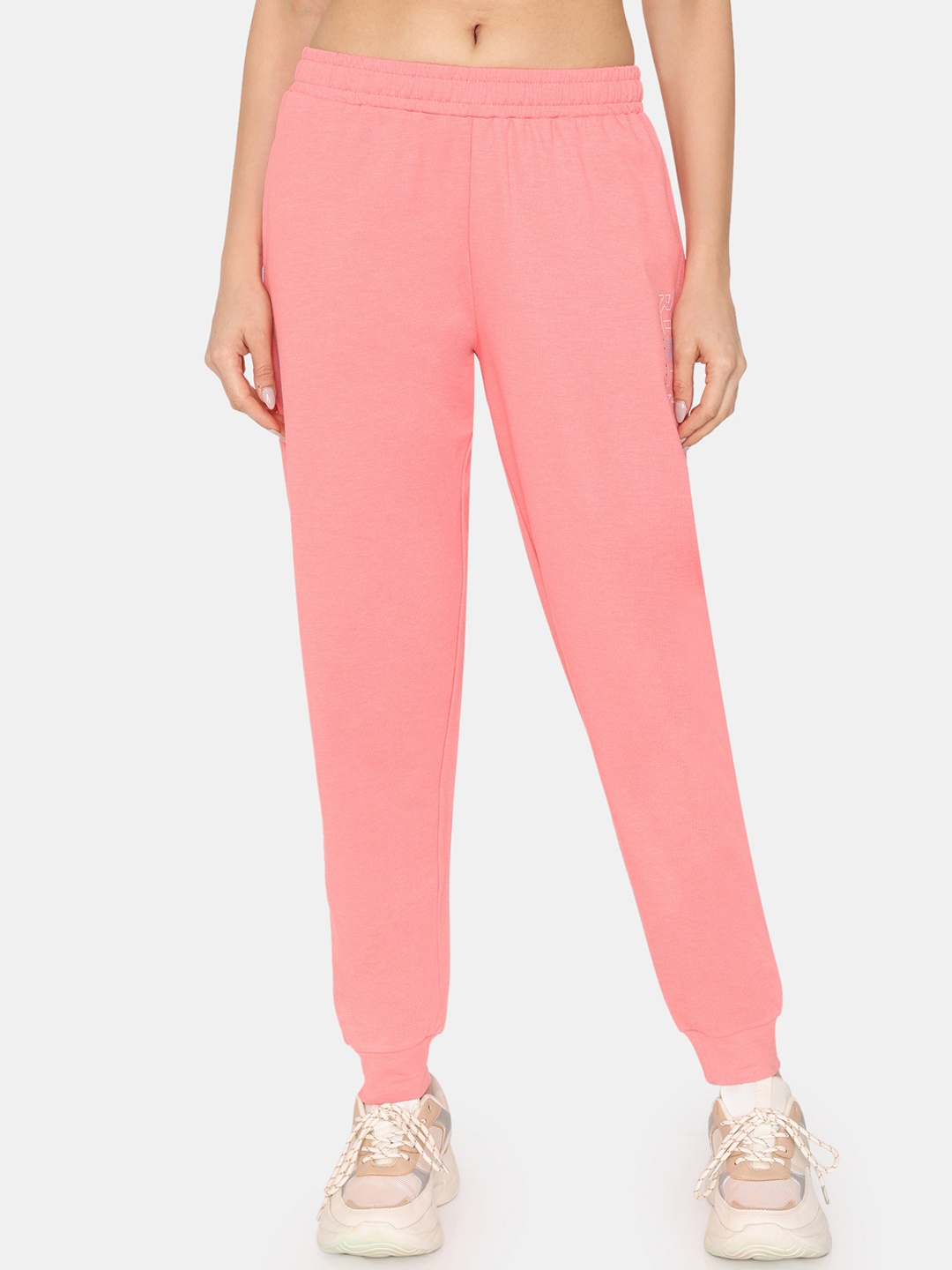 

Rosaline by Zivame Women Mid Rise Training or Gym Sports Joggers, Pink