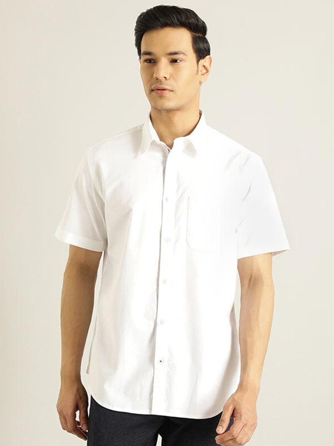 

Indian Terrain Chiseled Slim Fit Casual Shirt, White