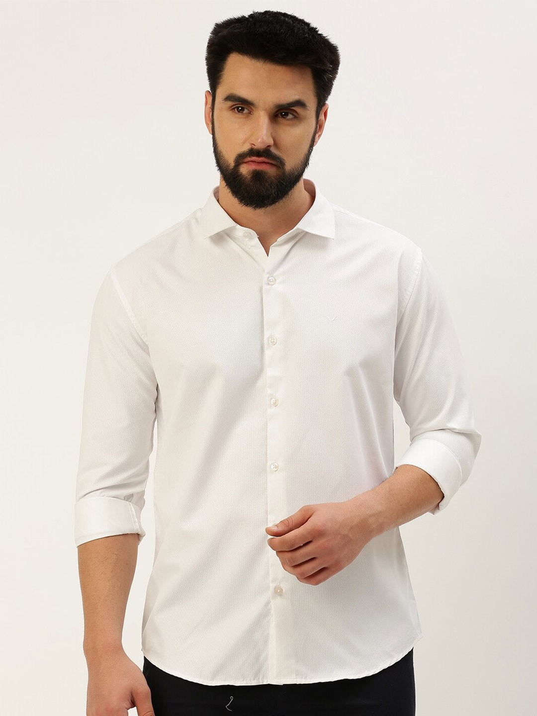 

SHOWOFF Classic Slim Fit Cotton Casual Shirt, White