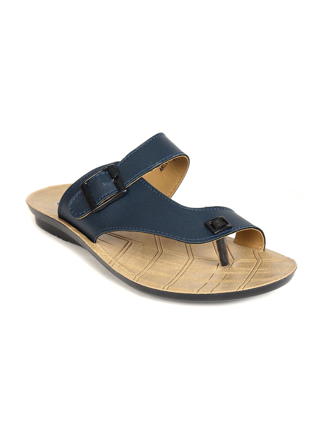 

Ajanta Men Open One Toe Comfort Sandals With Buckle Detail, Teal