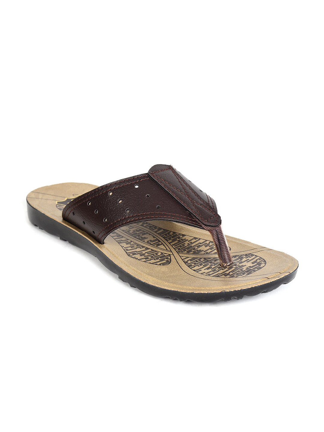 

Ajanta Men Open Toe Comfort Sandals, Brown