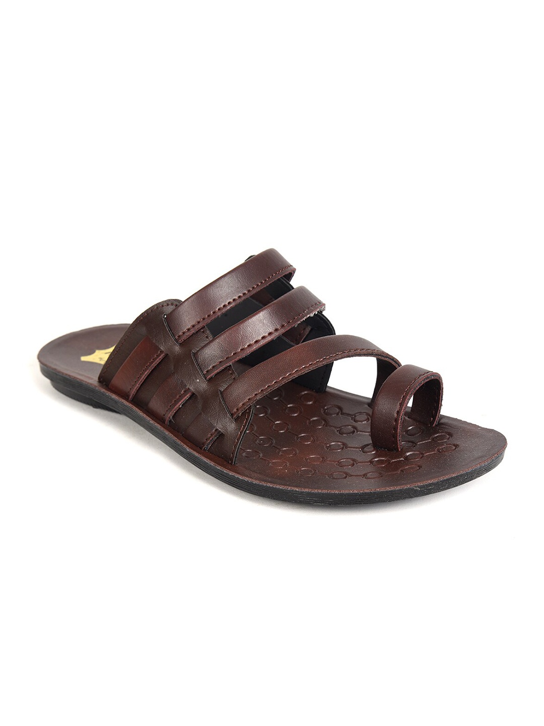 

Ajanta Men Strappy One Toe Comfort Sandals, Brown