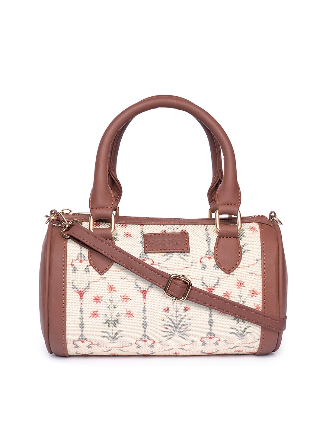 

ZOUK Printed Structured Handheld Bag, White