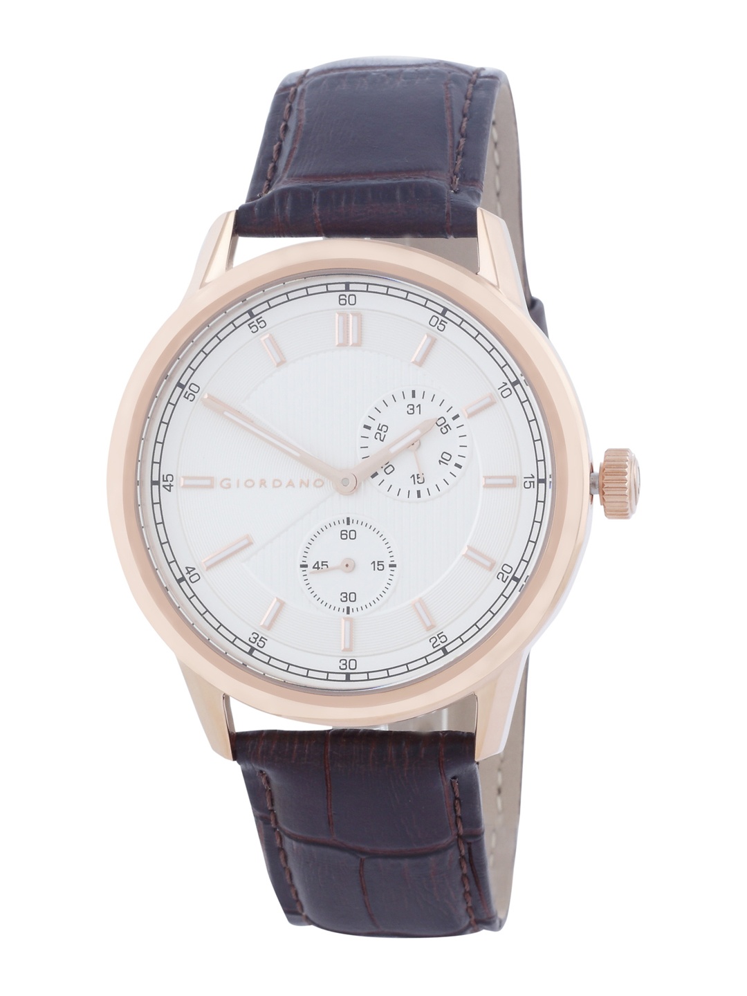 

GIORDANO Men Silver-Toned Analogue Watch 1877-03