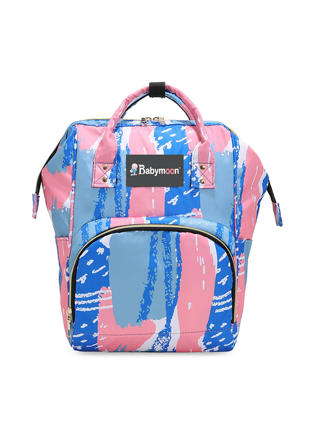 

Babymoon Printed Multifunction Lightweight Diaper Backpack, Blue