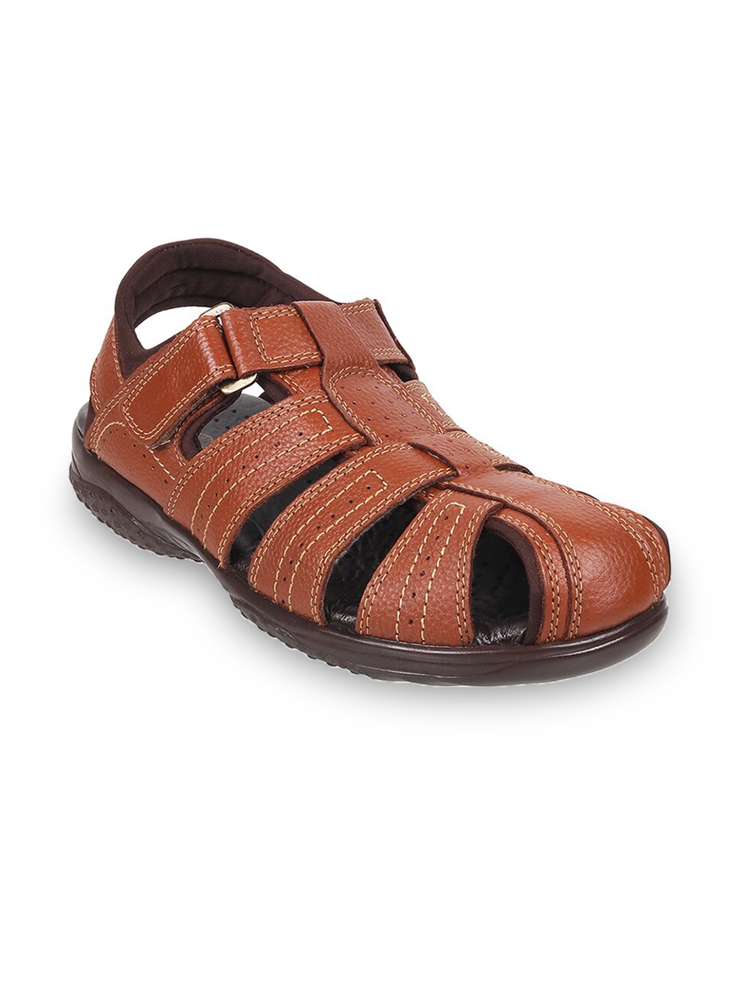 

Biofoot Men Leather Fisherman Sandals, Tan