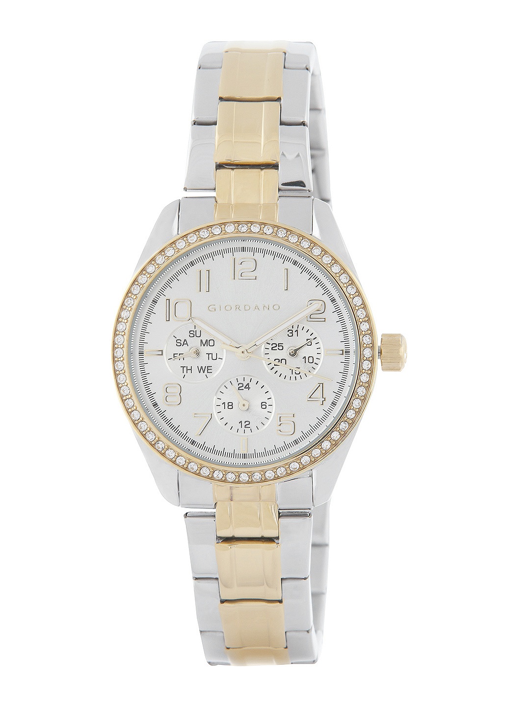 

GIORDANO Women Silver-Toned Multifunction Analogue Watch 2880-44