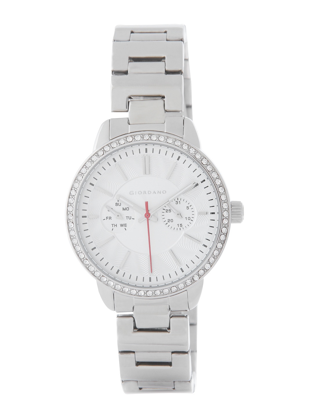 

GIORDANO Women Silver-Toned Multifunction Analogue Watch 2881-11