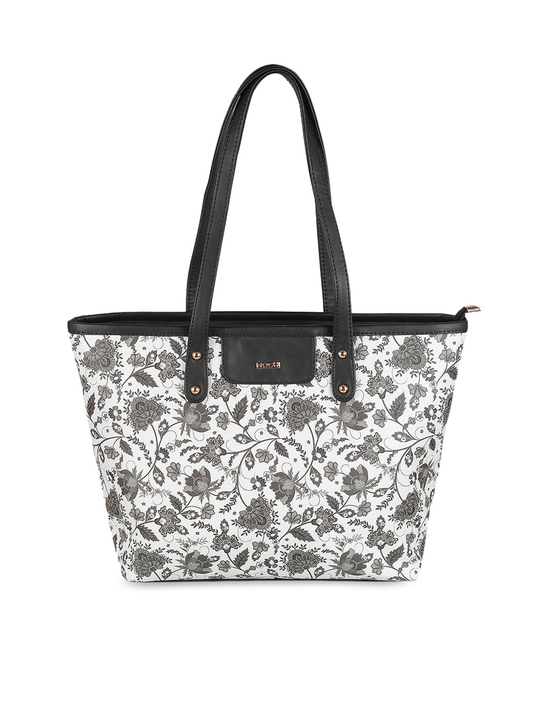 

Mochi Floral Printed Oversized Shopper Tote Bag, Black