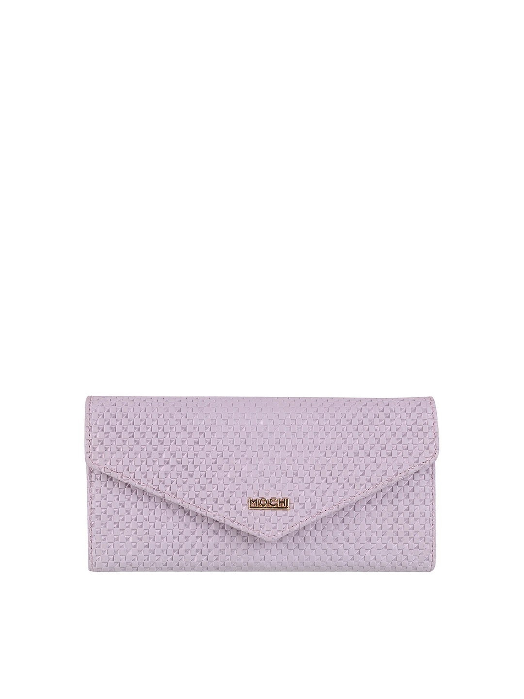 

Mochi Women Textured PU Three Fold Wallet, Purple