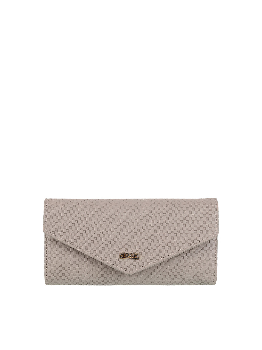 

Mochi Women Textured PU Three Fold Wallet, Grey