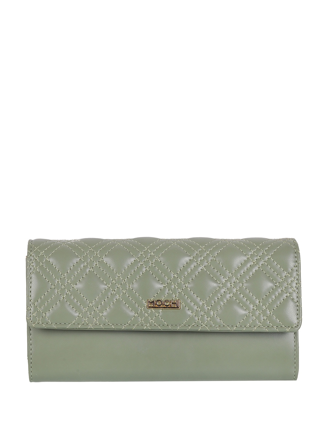 

Mochi Women Textured PU Three Fold Wallet, Green