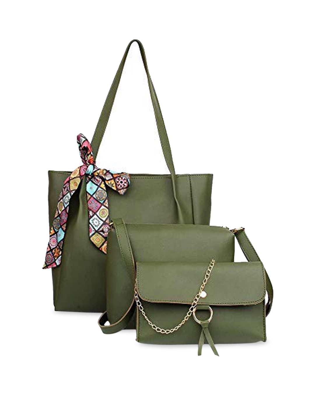 

The Mini NEEDLE Pack of 3 Structured Shooulder Bag, Green