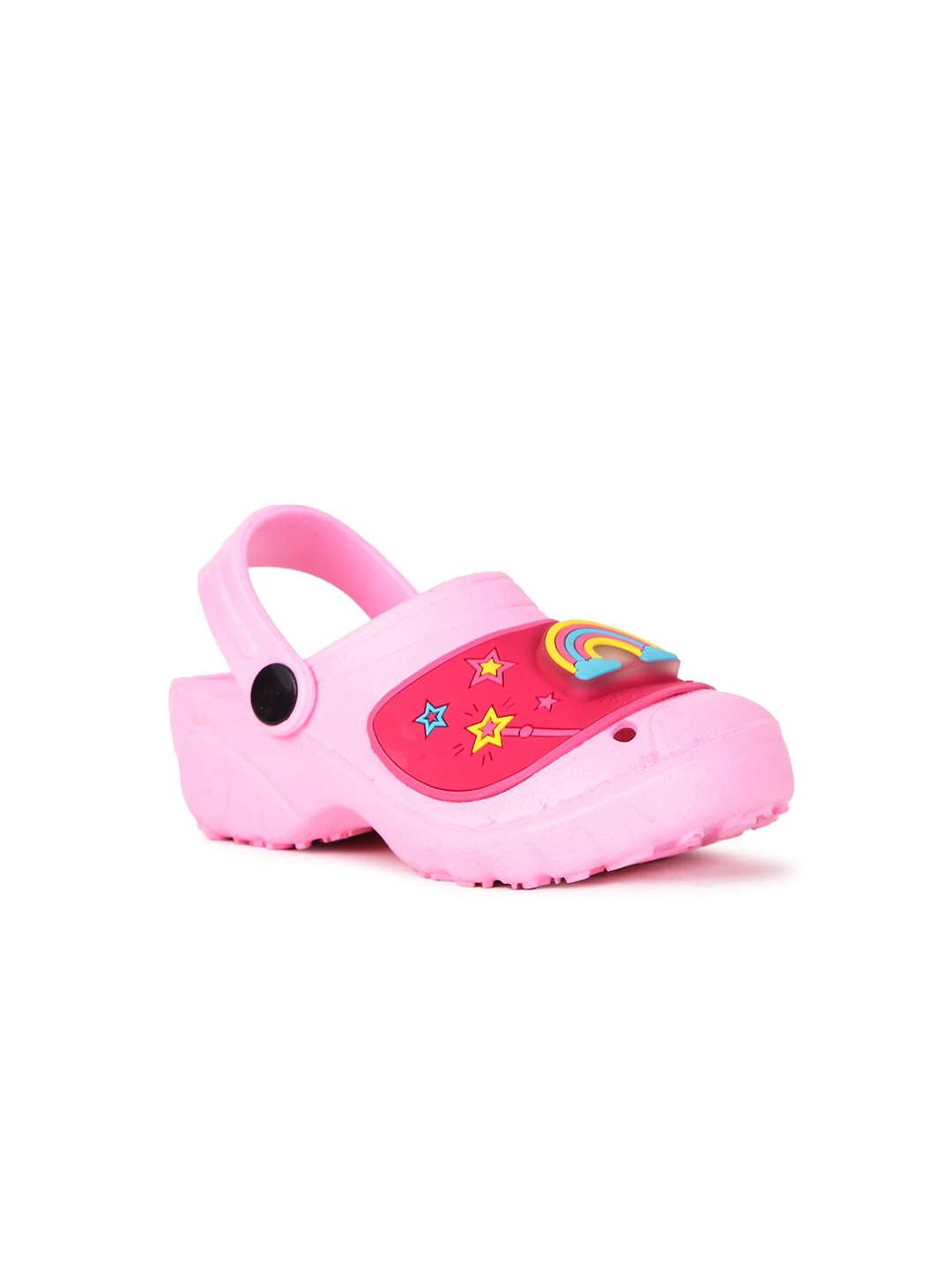 

Bubblegummers Kids Rainbow Applique Clogs, Pink