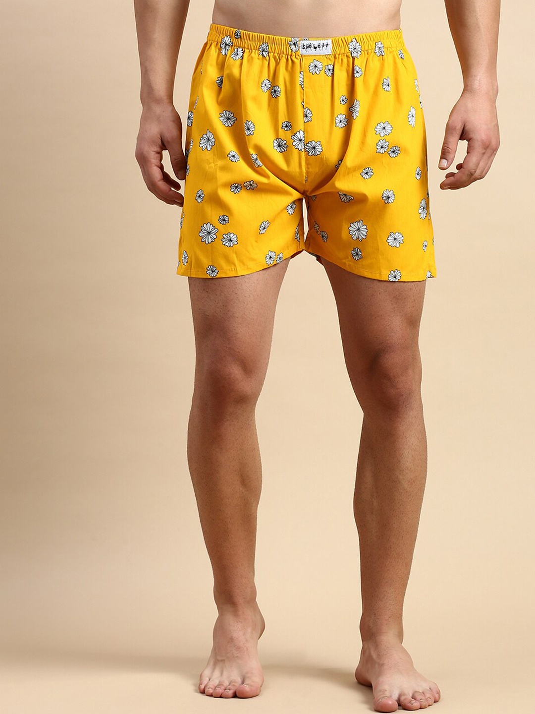 

SHOWOFF Men Printed Cotton Boxers, Yellow