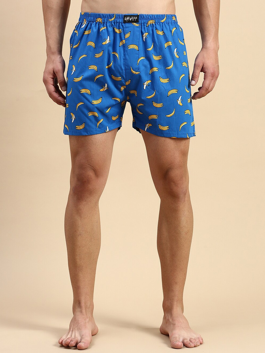 

SHOWOFF Men Conversational Printed Cotton Slim fit Boxer, Blue
