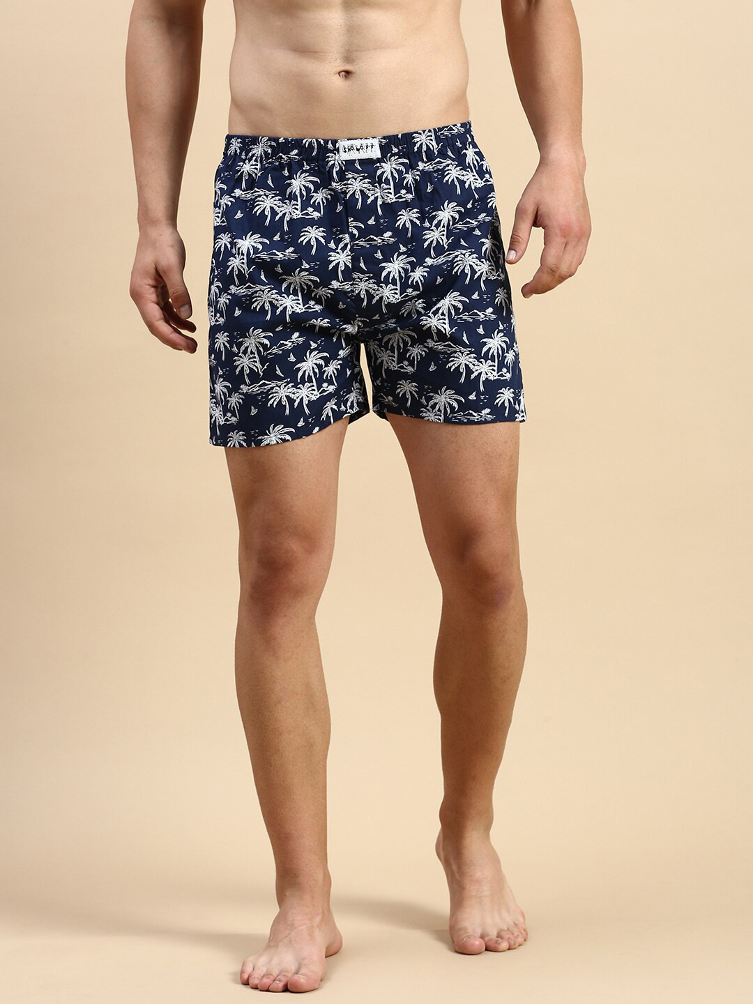 

SHOWOFF Men Printed Cotton Boxers, Navy blue