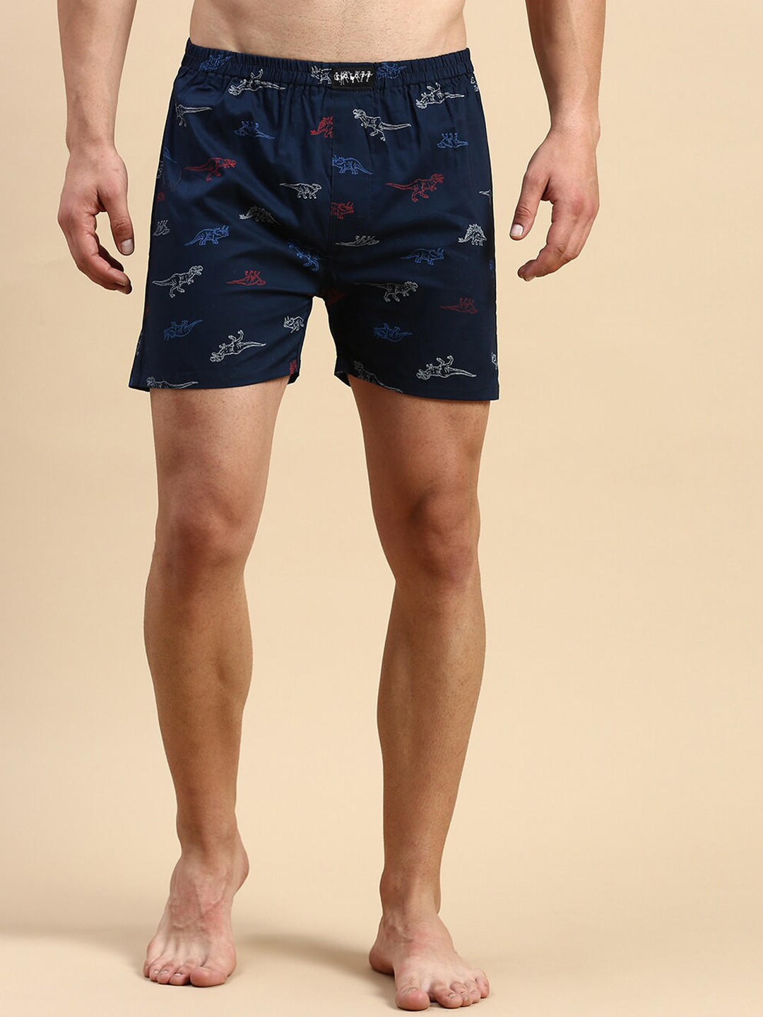 

SHOWOFF Men Printed Cotton Boxers, Navy blue