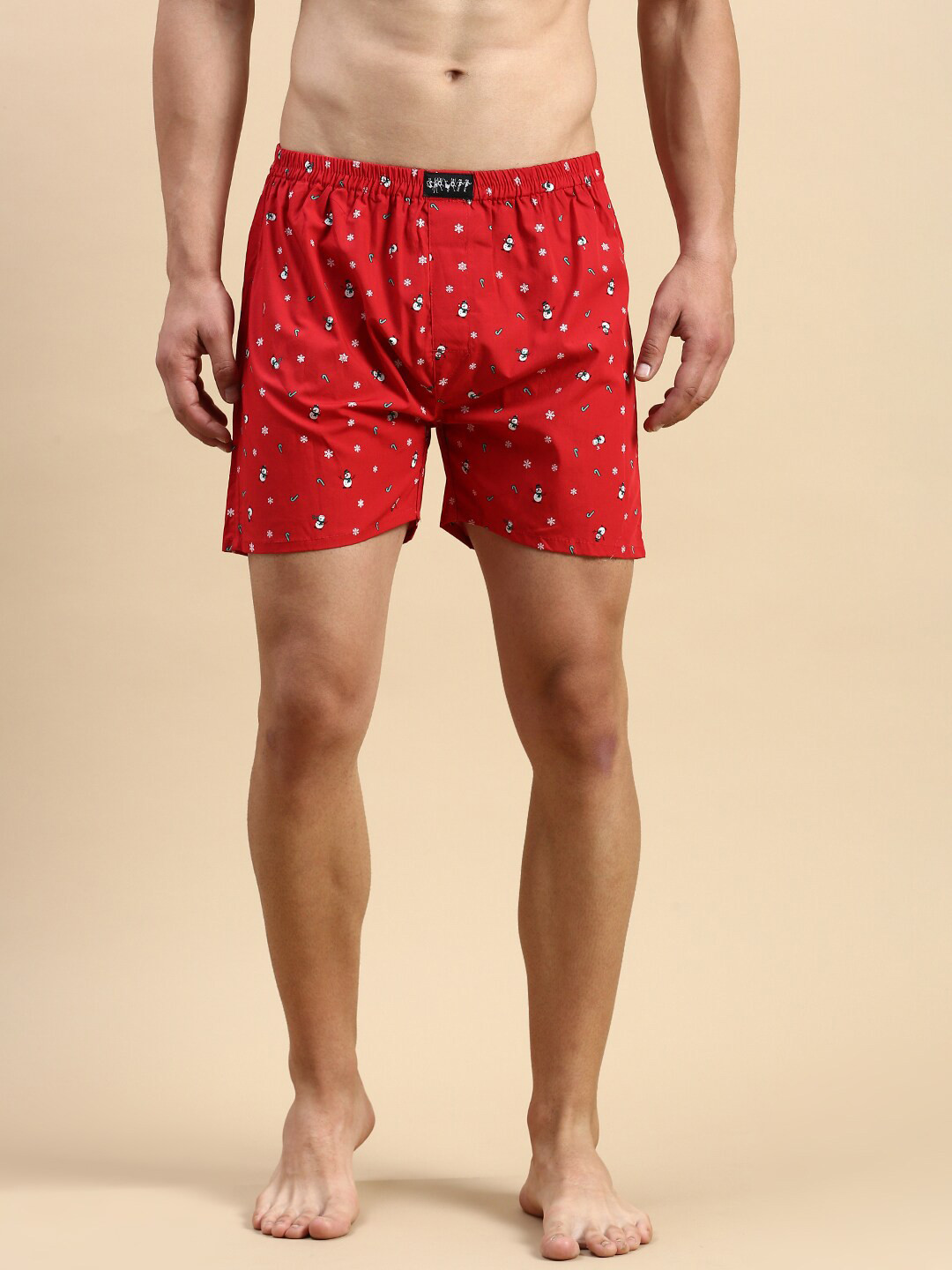 

SHOWOFF Men Printed Cotton Boxers, Red