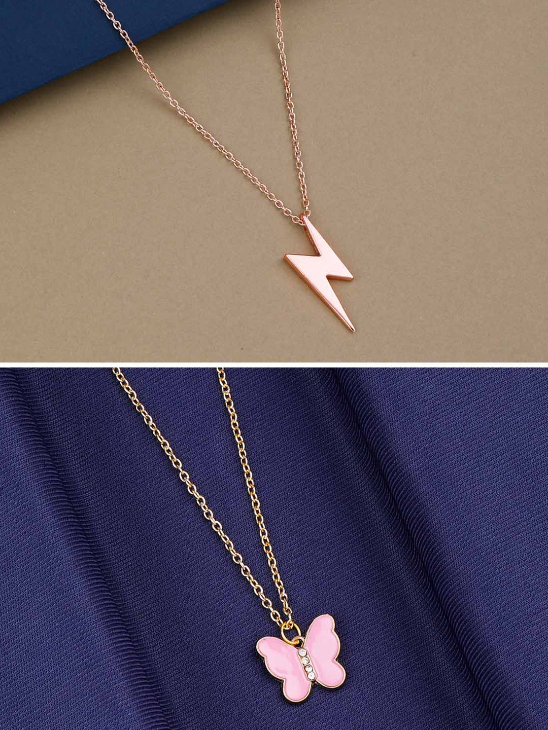 

Silver Shine Pack Of 2 Gold-Plated Chain